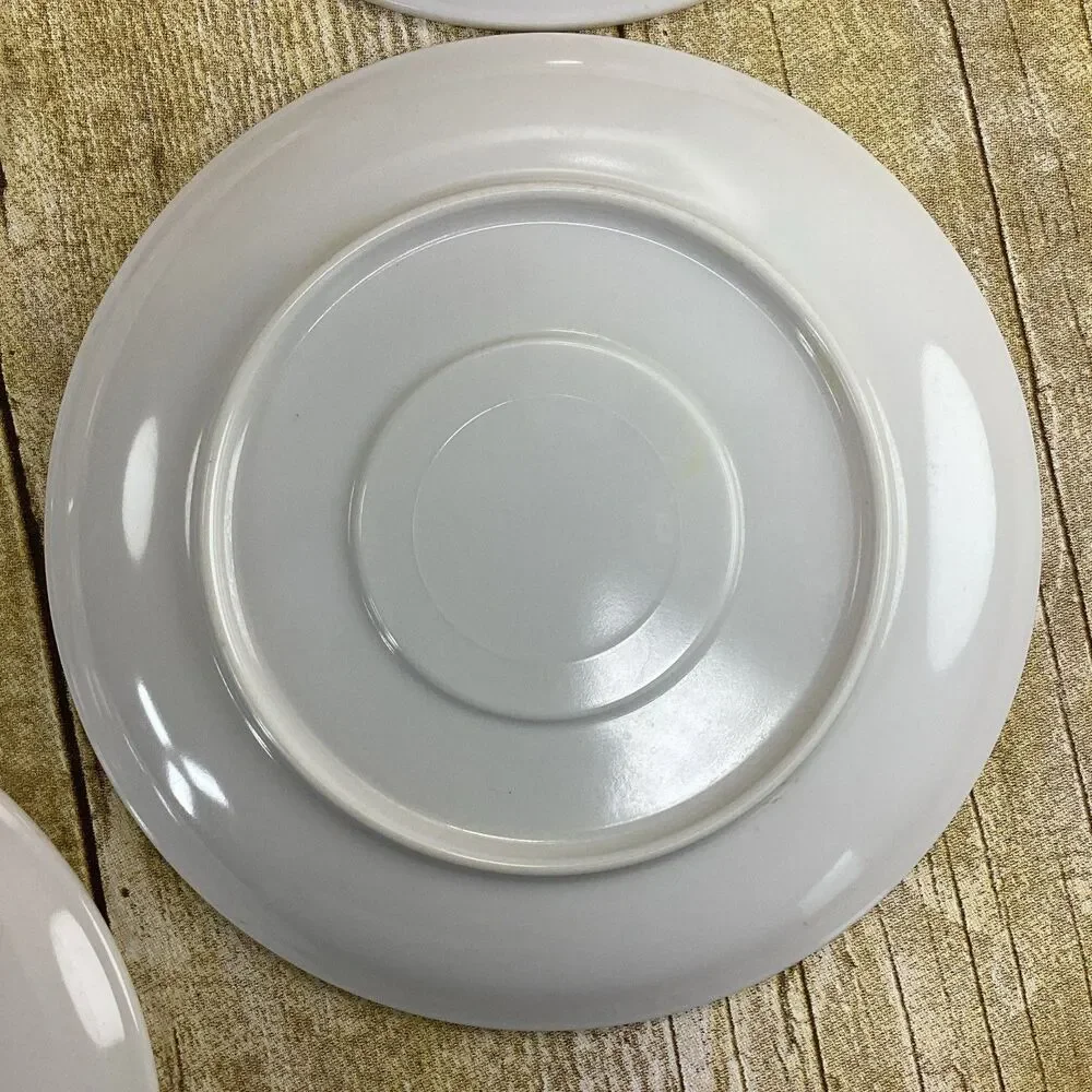 Vintage Fruit Harvest Melamine Plate Saucer Lot Of 7 1960s 5.75
